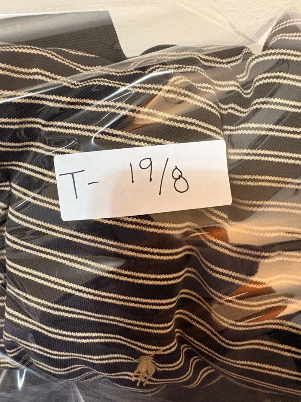 Ralph Lauren‎ Black Polo with Cream Stripes